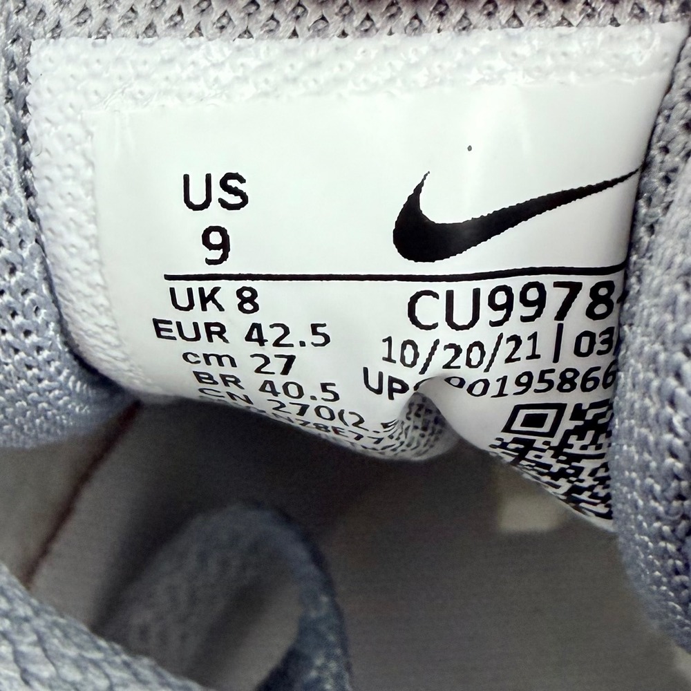 Nike Air Max 90 Golf Shoes Particle Grey Marina Blue Athletic Shoes Mens Size 9 - Picture 8 of 9